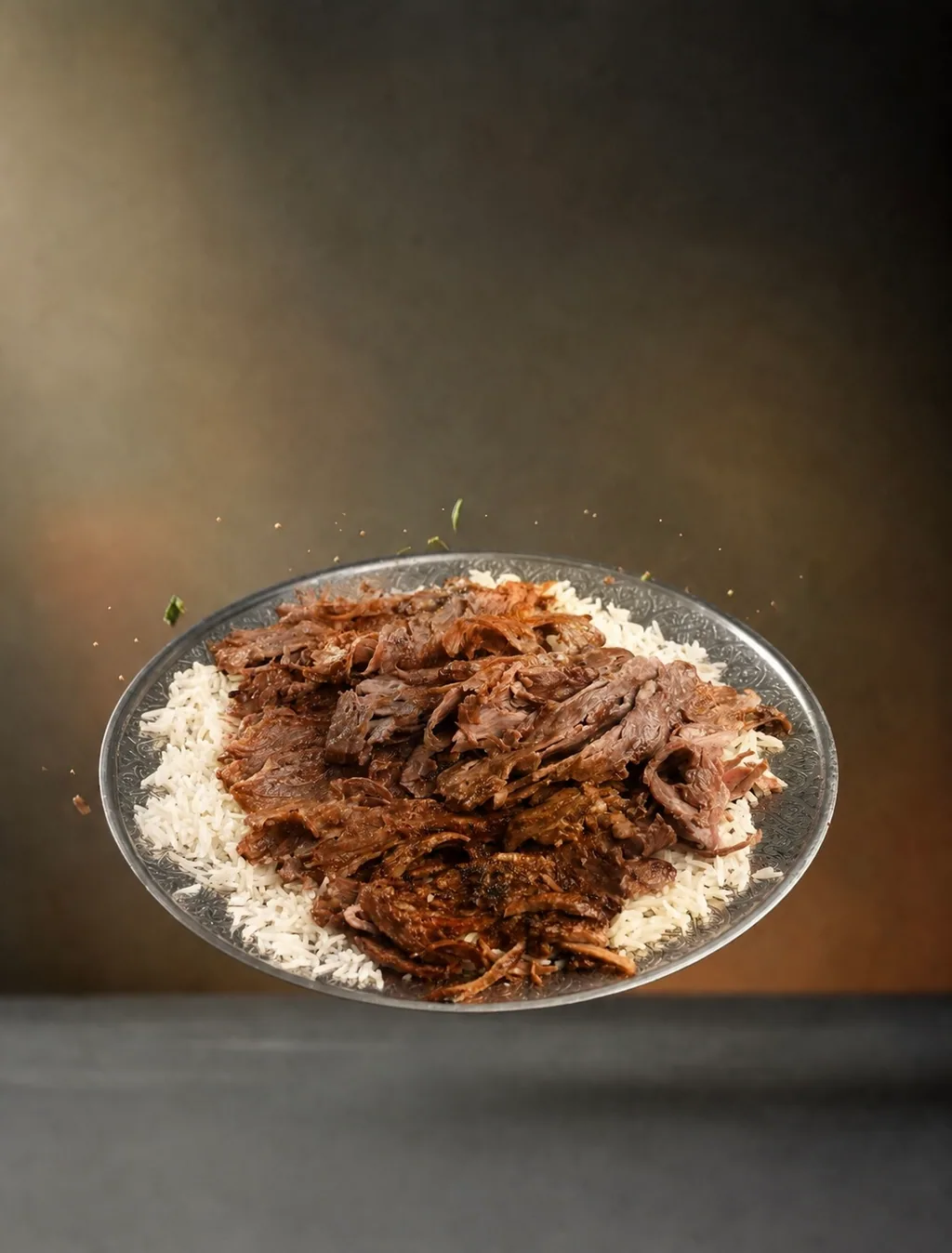 وجبة لحم مع رز